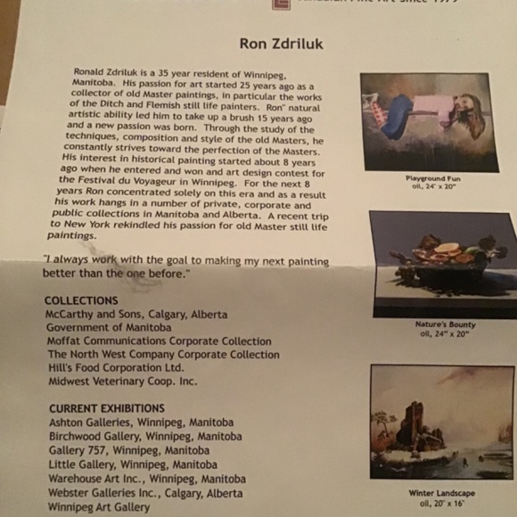 Ron Zdriluk Oil painting - Picture 5 of 8